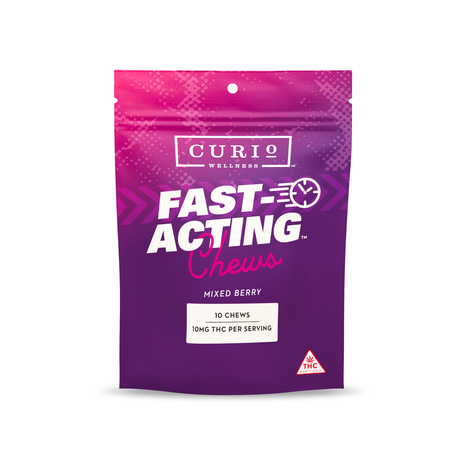 Photograph of product: Curio Fast Acting Chews (100mg) 10ct Mixed Berry