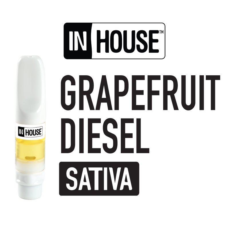 Photograph of product: Grapefruit Diesel Vape Cart 1g
