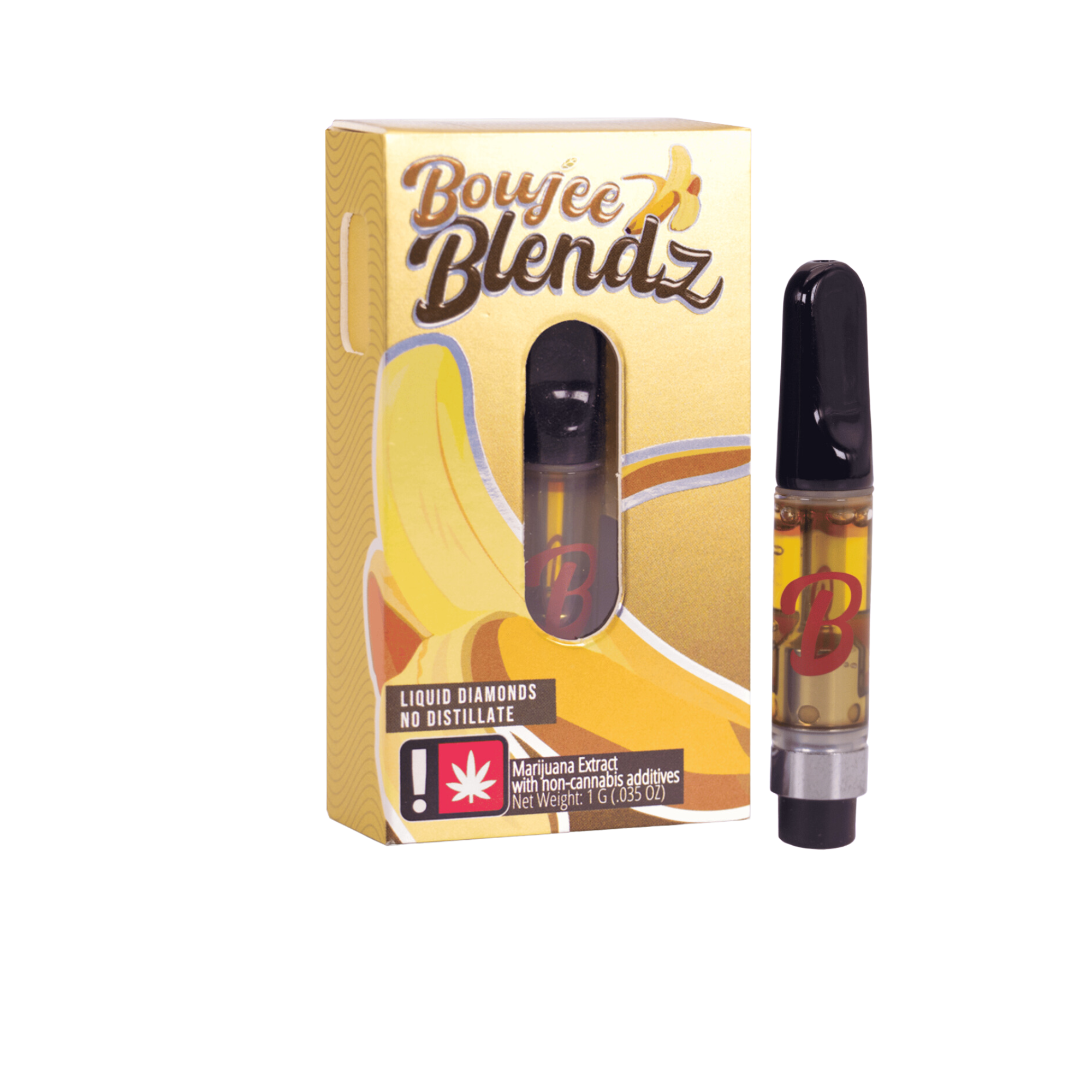 Photograph of product: Banana Liquid Diamondz Cart. (Boujee Blendz)