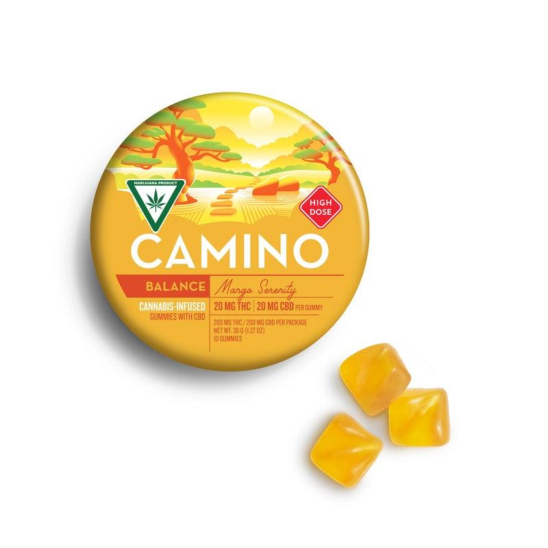 Photograph of product: Camino Gummies - Mango 200mg 20:20CBD
