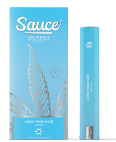 Photograph of product: Sauce Essentials Ghost Train Haze Oui'd Live Resin AIO Vape 1g