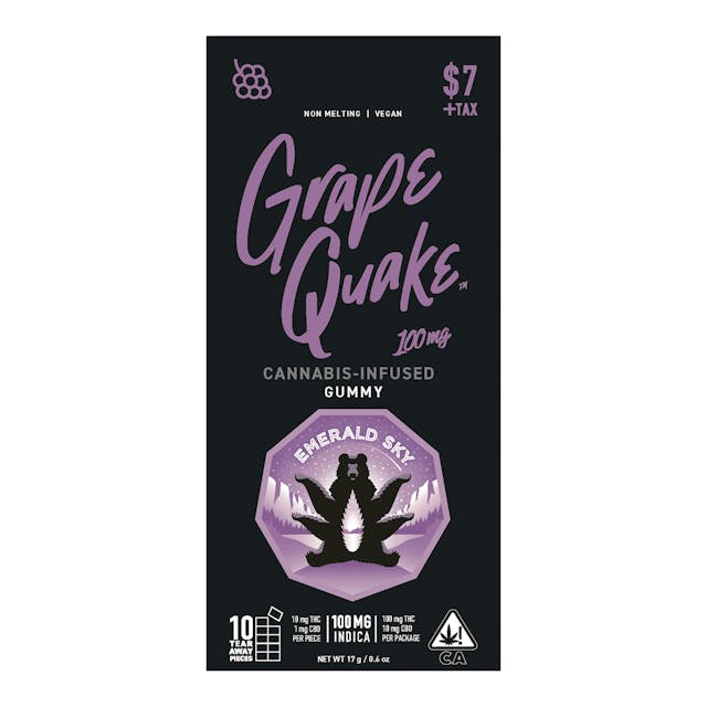 Photograph of product: Grape Quake | 100mg Single Gummy