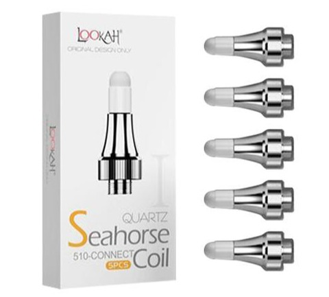 Photograph of product: 5-Pack Lookah Seahorse Quartz Coil 6973199590789 (SAW)