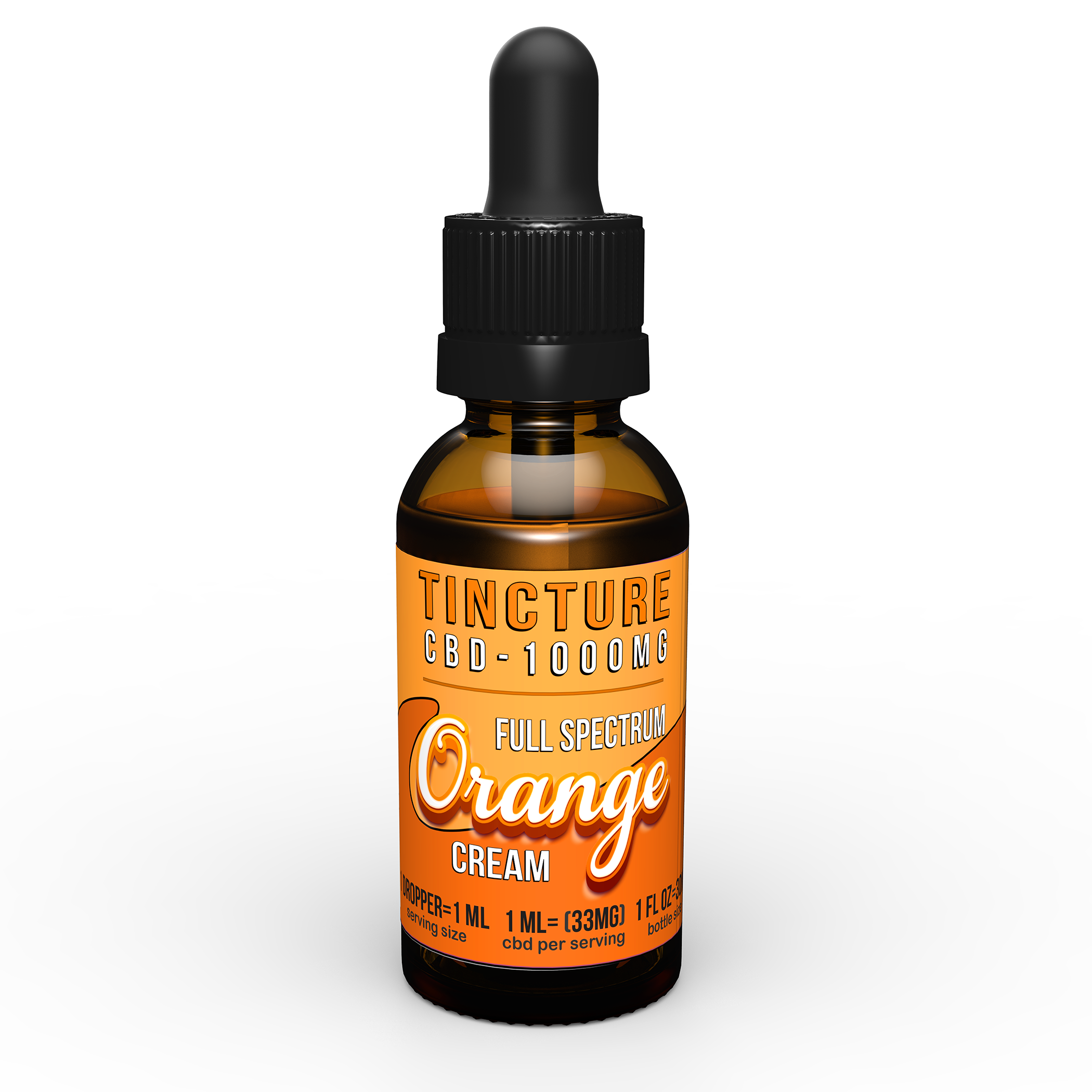 Photograph of product: Orange Cream - Full Spectrum CBD 1000mg Tincture - CBD006