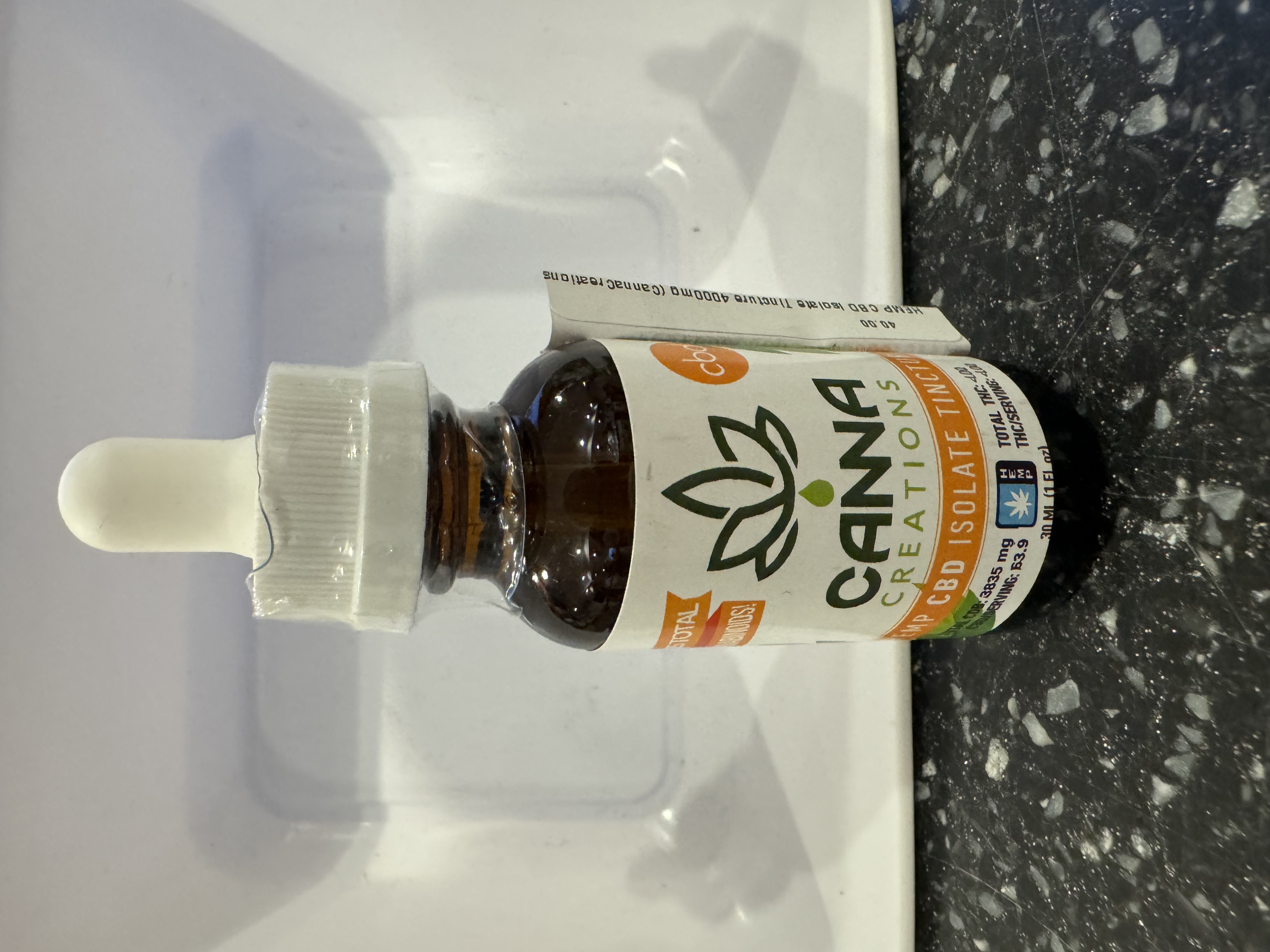 Photograph of product: HEMP CBD Isolate Tincture 4000mg (CannaCreations)