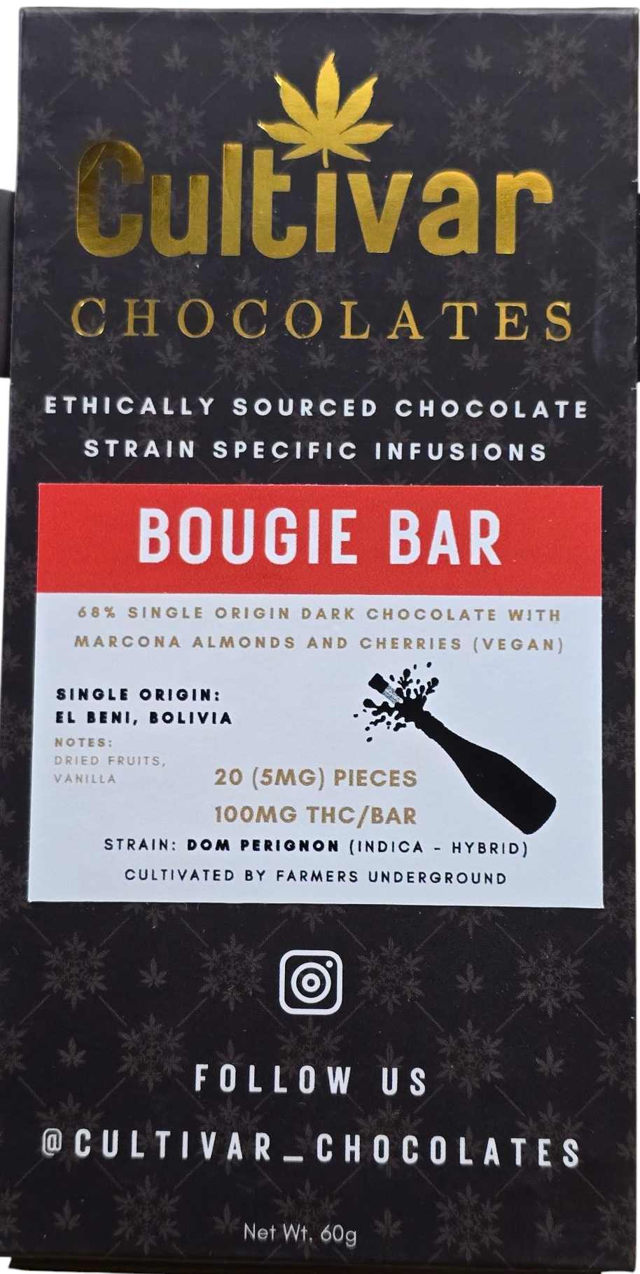 Photograph of product: Cultivar - Bougie Bar Chocolate Bar - 100MG TH-oui