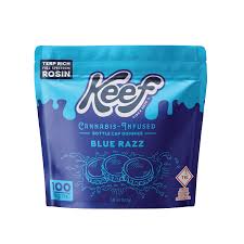Photograph of product: Keef Gummies Blue Razz 100mg 10pk
