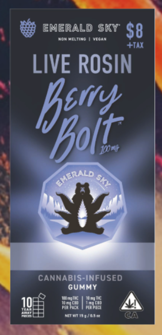 Photograph of product: BERRY BOLT - ROSIN - 100 MG