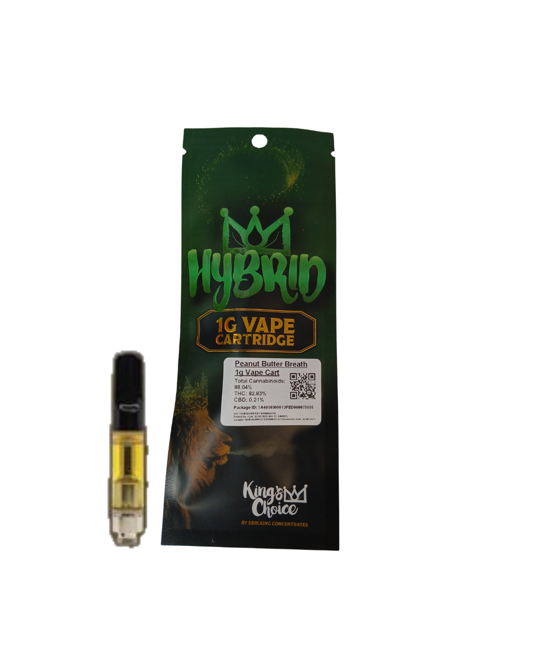 Photograph of product: Errlking 1G (Gram) Distillate 510 Cartridge Girl Scout Cookie