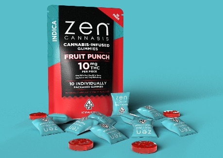 Photograph of product: Zen - Fruit Punch Oui'd Gummies - 100mg