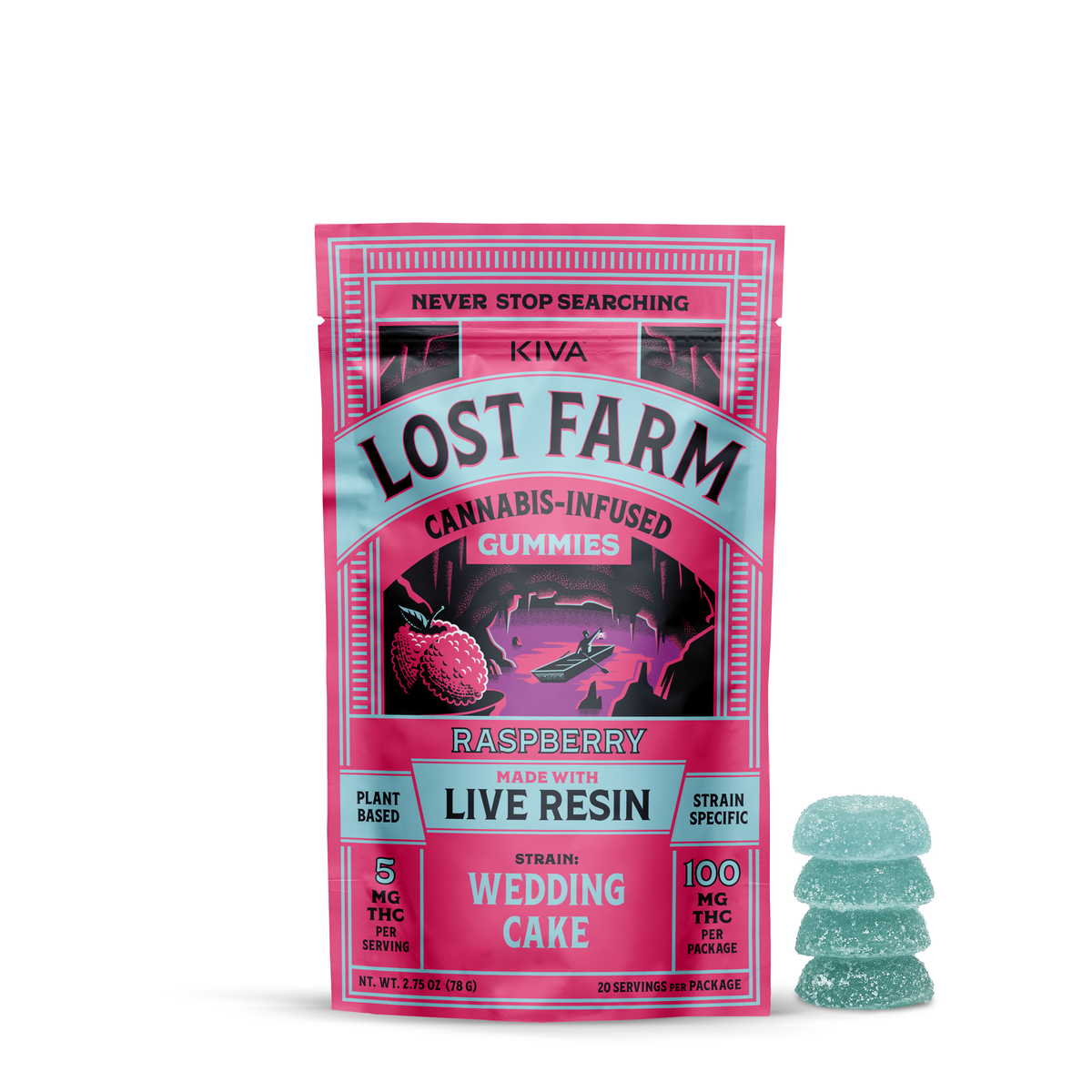 Photograph of product: Raspberry Live Resin Gummies [20pk]