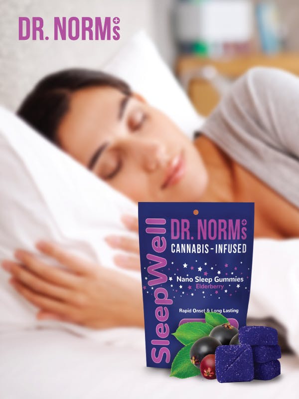 Photograph of product: Dr. Norms - SLEEPWELL Elderberry - Fast-Acting Sleep Gummies - 100mg