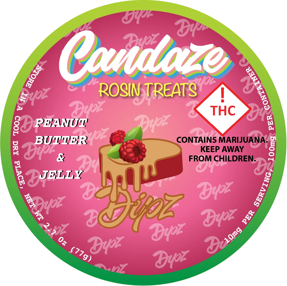 Photograph of product: Candaze | Rosin Gummies | Raspberry PB&J (H)