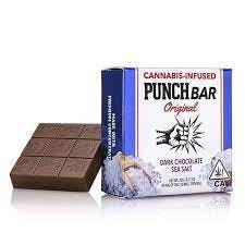 Photograph of product: Dark Chocolate Sea Salt Punch Bar (100mg) - 
