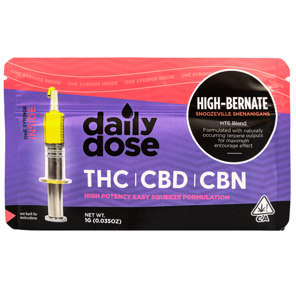 Photograph of product: Daily Dose - High Bernate - TH-oui:CBD:CBN - Syringe - 1g