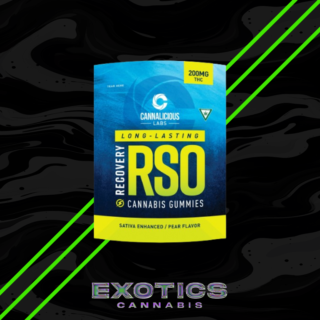 Photograph of product: Cannalicious Labs - Pear RSO Recovery Gummies 200mg (2/$20)