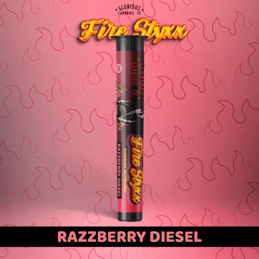 Photograph of product: Distillate Infused Preroll - Razzberry Diesel