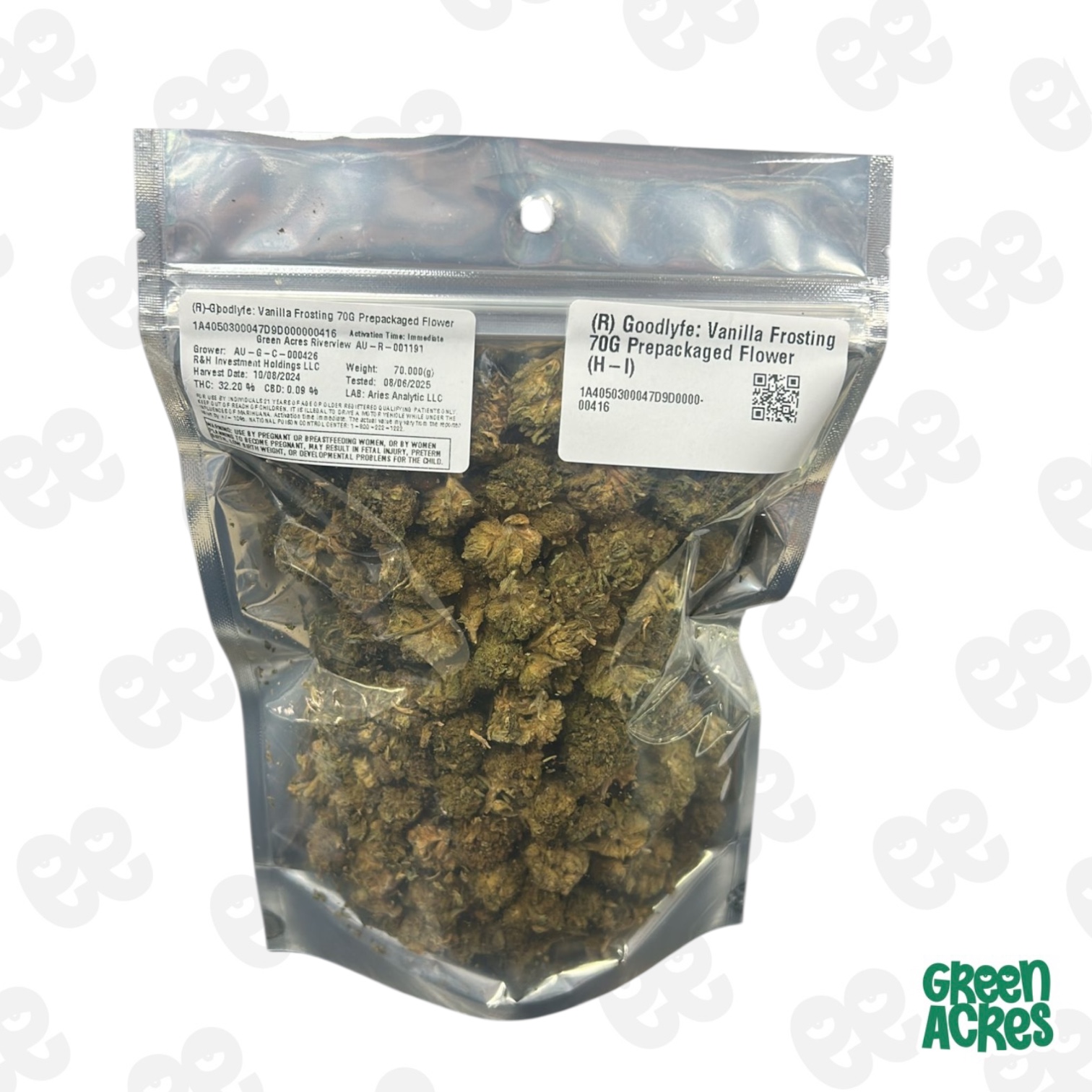 Photograph of product: (R) Goodlyfe: Vanilla Frosting  Prepackaged Flower (H-I) - 70.0g