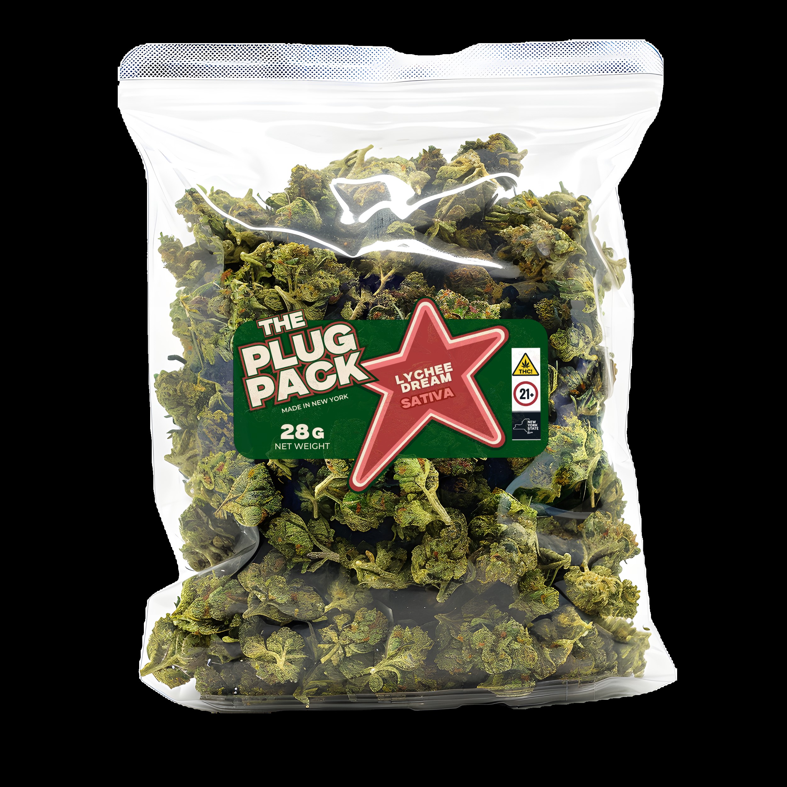 Photograph of product: THE PLUG PACK | BAG FLOWER | LYCHEE DREAM - 28g