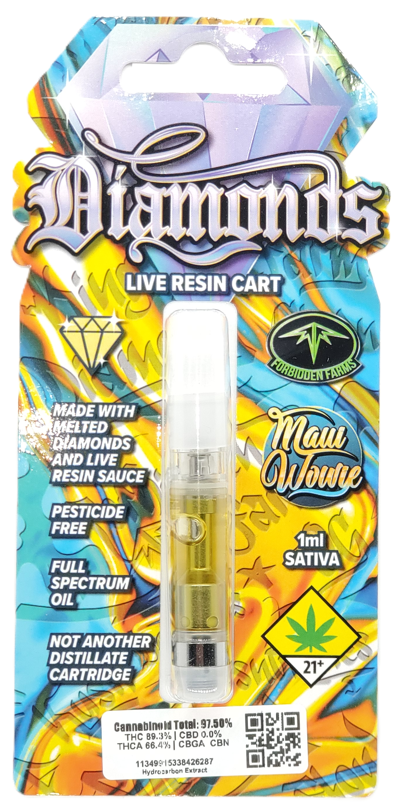 Photograph of product: Diamonds VAPE Maui Wowie LR Cart 1g