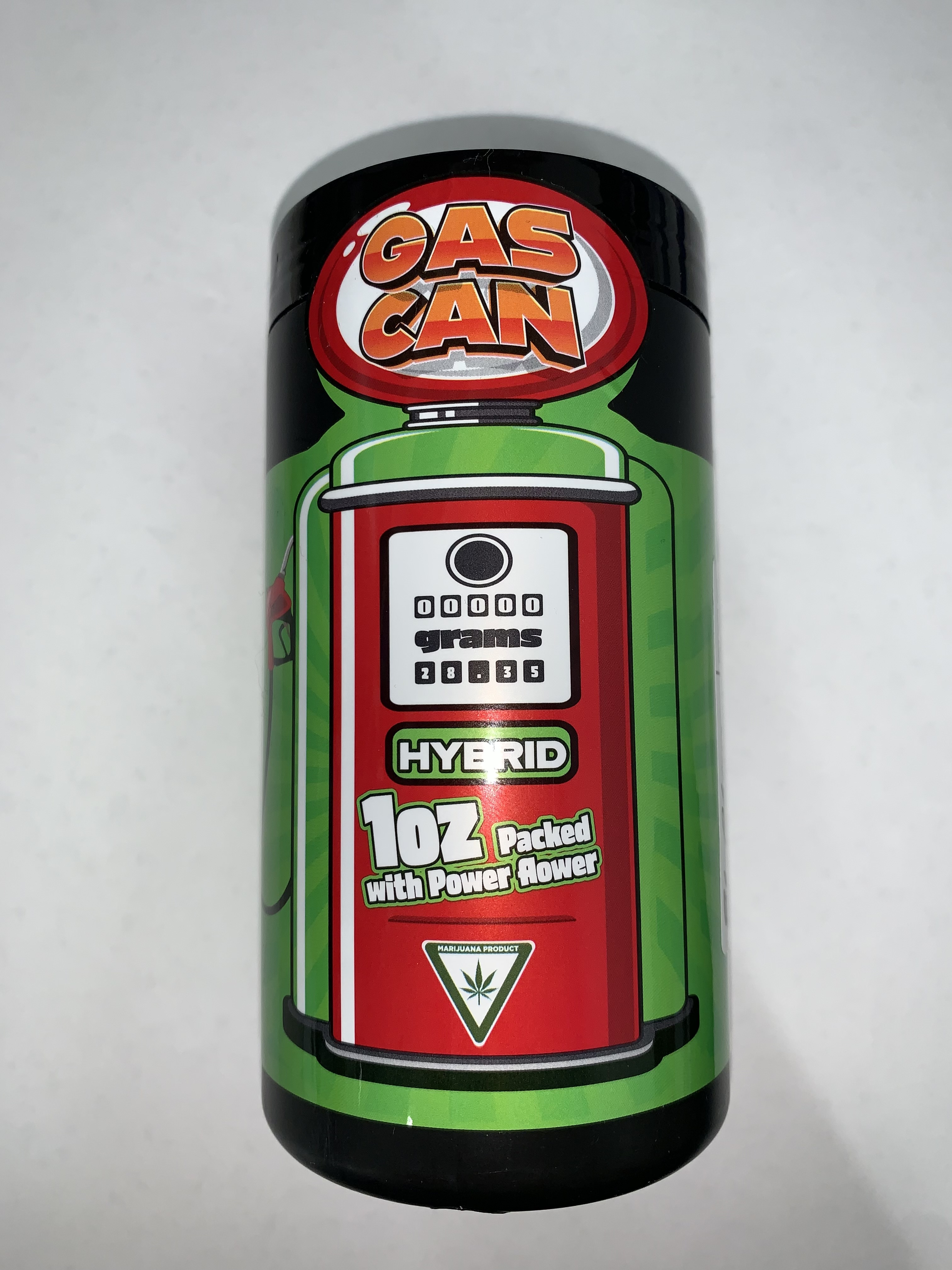 Photograph of product: Prepackaged - Gas Can - El Chivo - (Hybrid) - 27.16% TH-oui - 28g