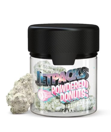Photograph of Product: JetPacks | Birthday Cake | Powdered Donuts | Flower - 3.5g