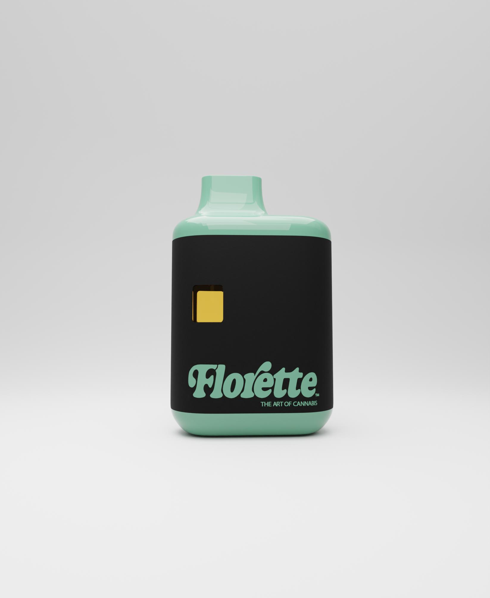 Photograph of product: Florette | Blue Zushi | Oui'd Hybrid | Resin Disposable Vape | 1g