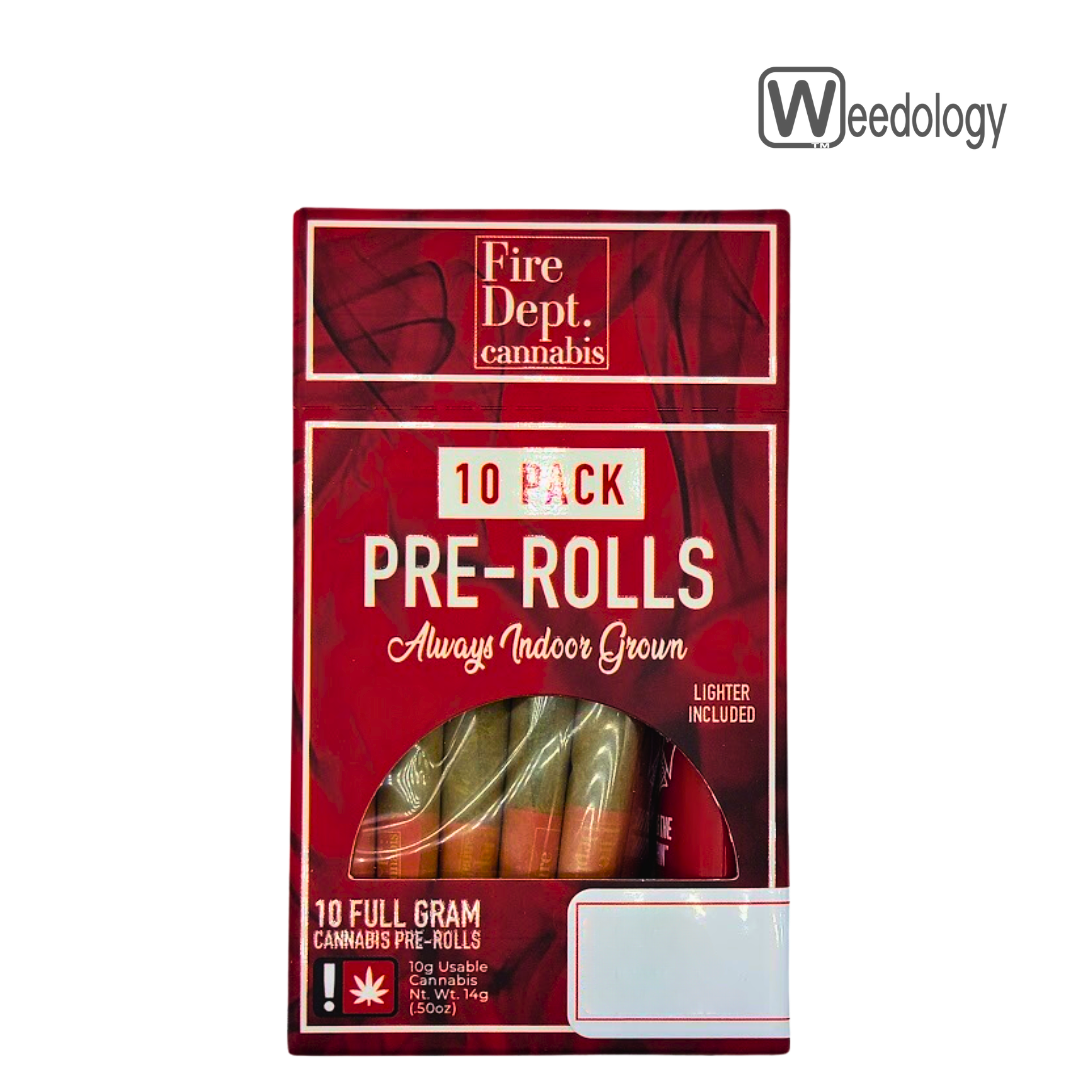 Photograph of product: Fire Dept. 10pk GRAPE STOMPER 1g Pre-Rolls