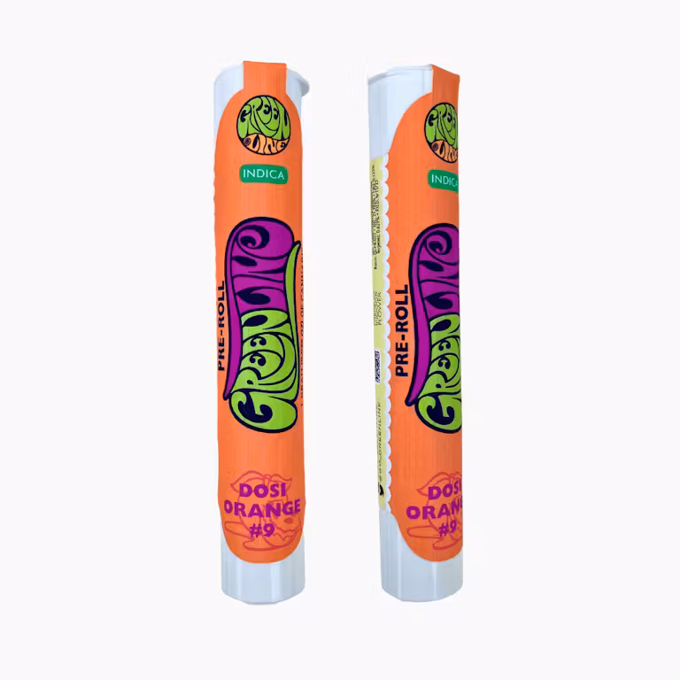 Photograph of product: 1g Dosi-Orange #9 (Oui'd Hybrid) Indoor Pre-roll TH-oui:26% $7 or 4/$20