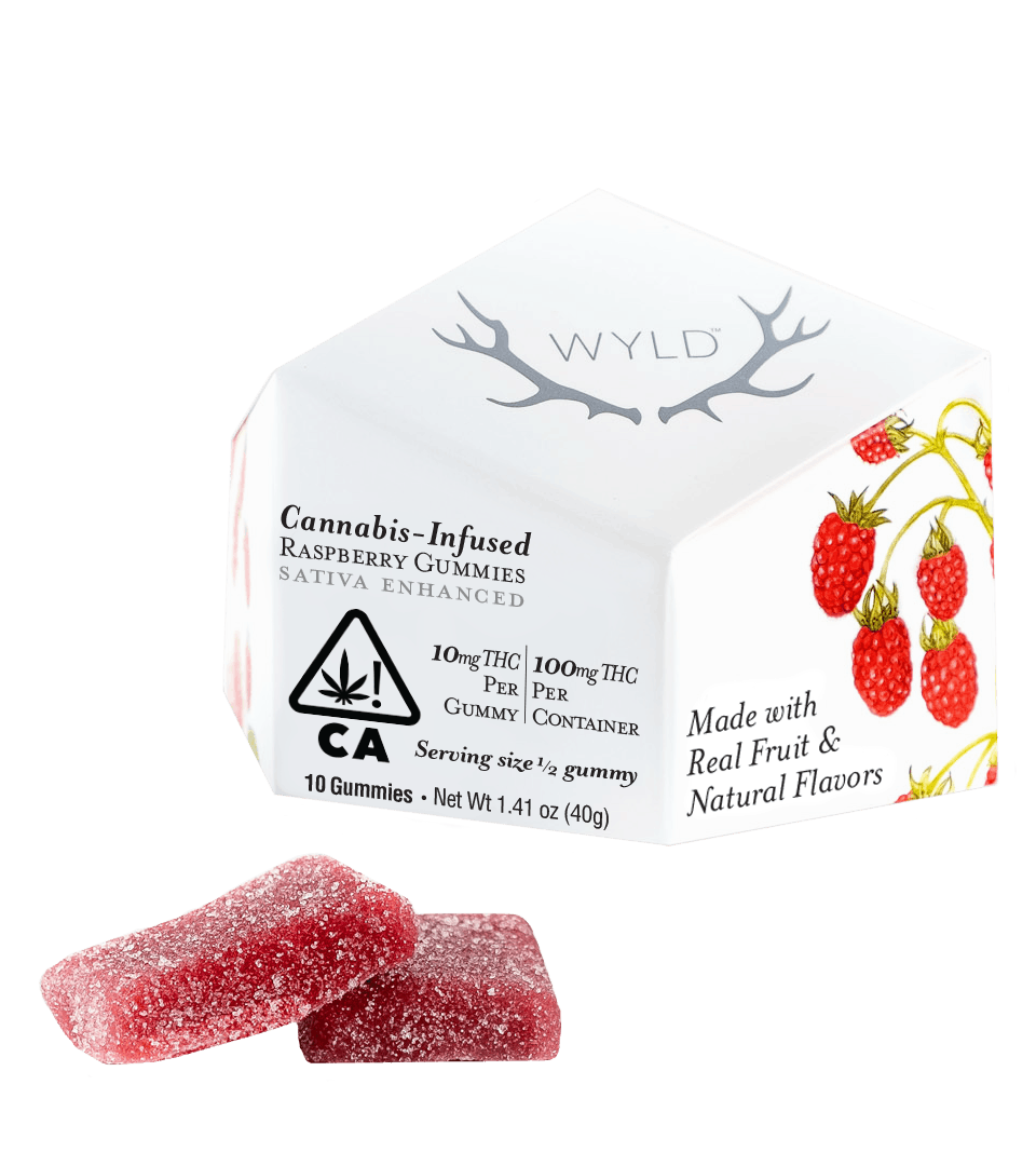 Photograph of product: WYLD - Raspberry Gummies - Oui'd! - 100mg