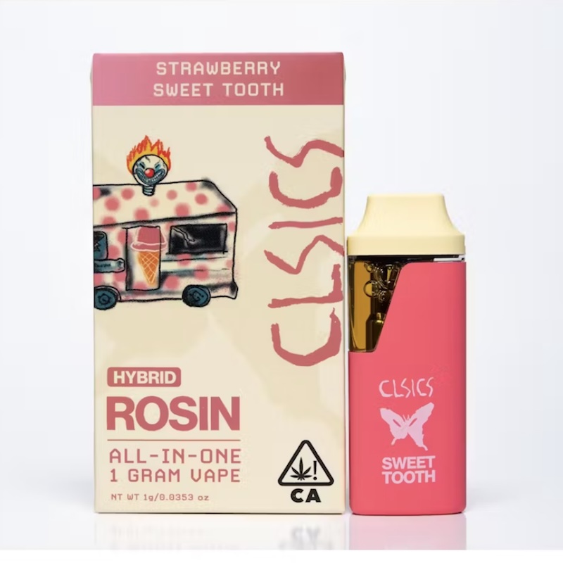 Photograph of product: AIO - Strawberry Sweet Tooth (Solventless) - 1g (H) - CLSICS