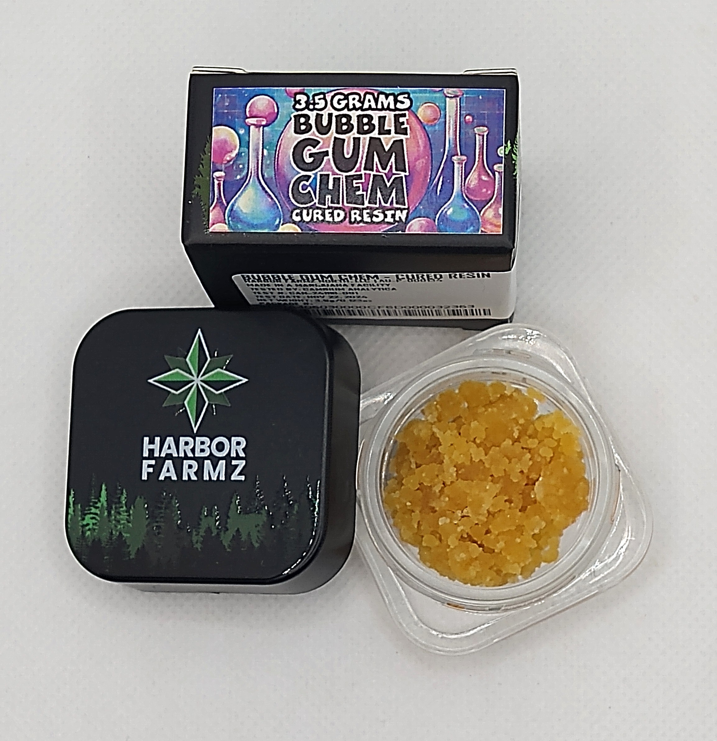 Photograph of product: Harbor Farmz | Bubble Gum Chem | Cured Sugar Concentrate Oui'd