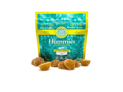 Photograph of product: Sour Happy Hummies Oui'd | au chocolat Rosin Gummies | 1:1 TH-oui CBG | 100mg*