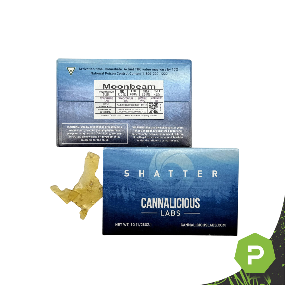 Photograph of product: Cannalicious Shatter | Moonbeam