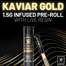 Photograph of product: Kaviar | Gold Infused Pre-rolls | Oui'd