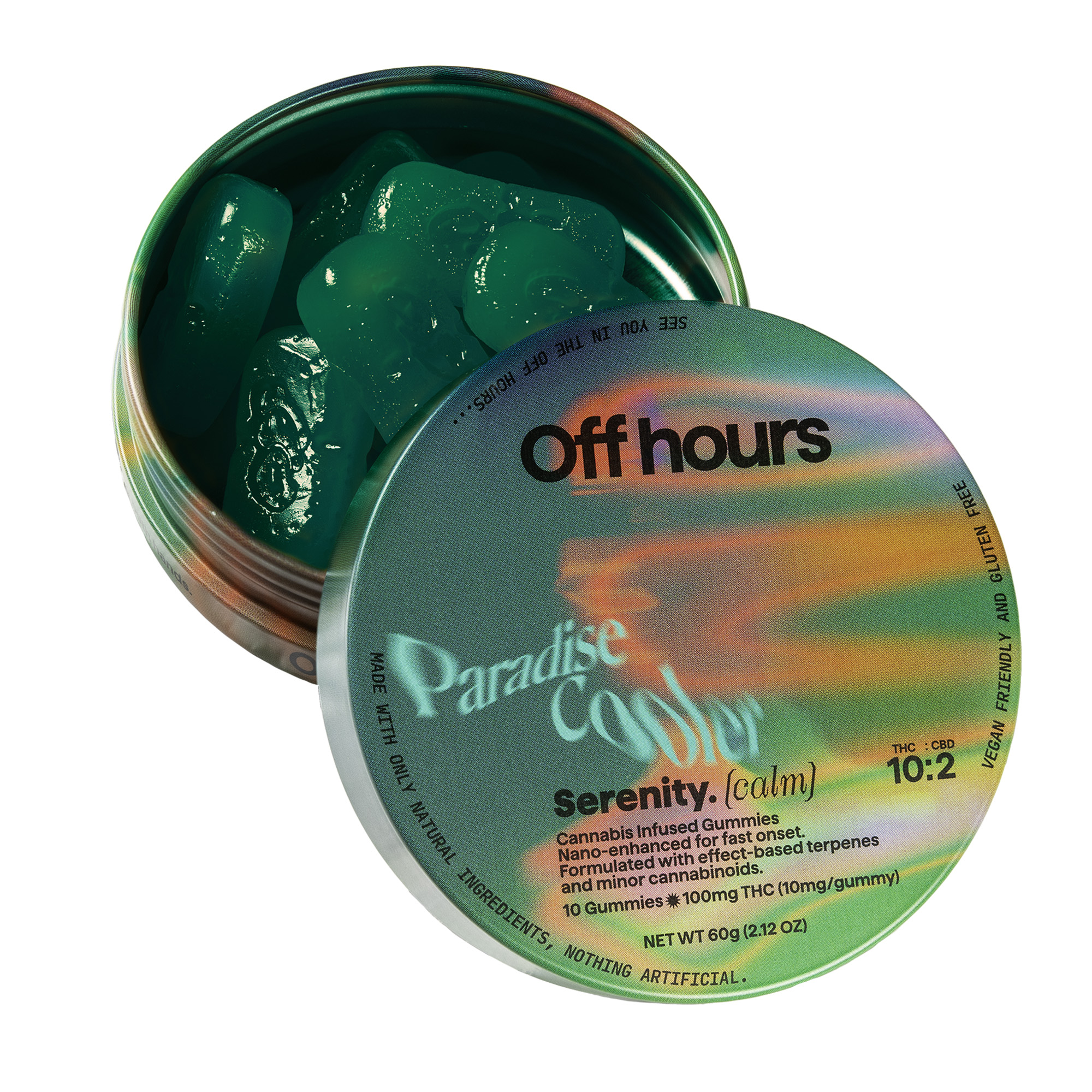 Photograph of product: Off Hours | Paradise Cooler | Serenity (Calm) | Edible | 10pk | Oui'd Hybrid