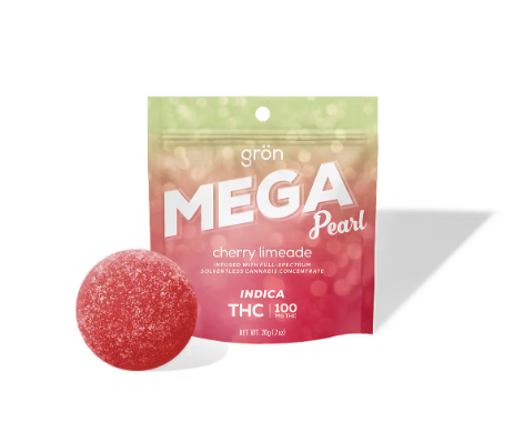 Photograph of product: Grn MEGA Pearl - Cherry Limeade - Edible - 1pk/100mg