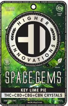 Photograph of product: Hi   200mg 2:1:1:1 Thc Cbd Cbg Cbn Space Gems   Key Lime Pie