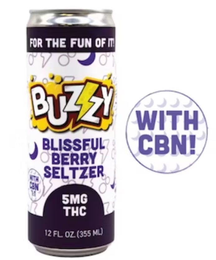 Photograph of product: Buzzy | Blissful Berry Seltzer | 5mg
