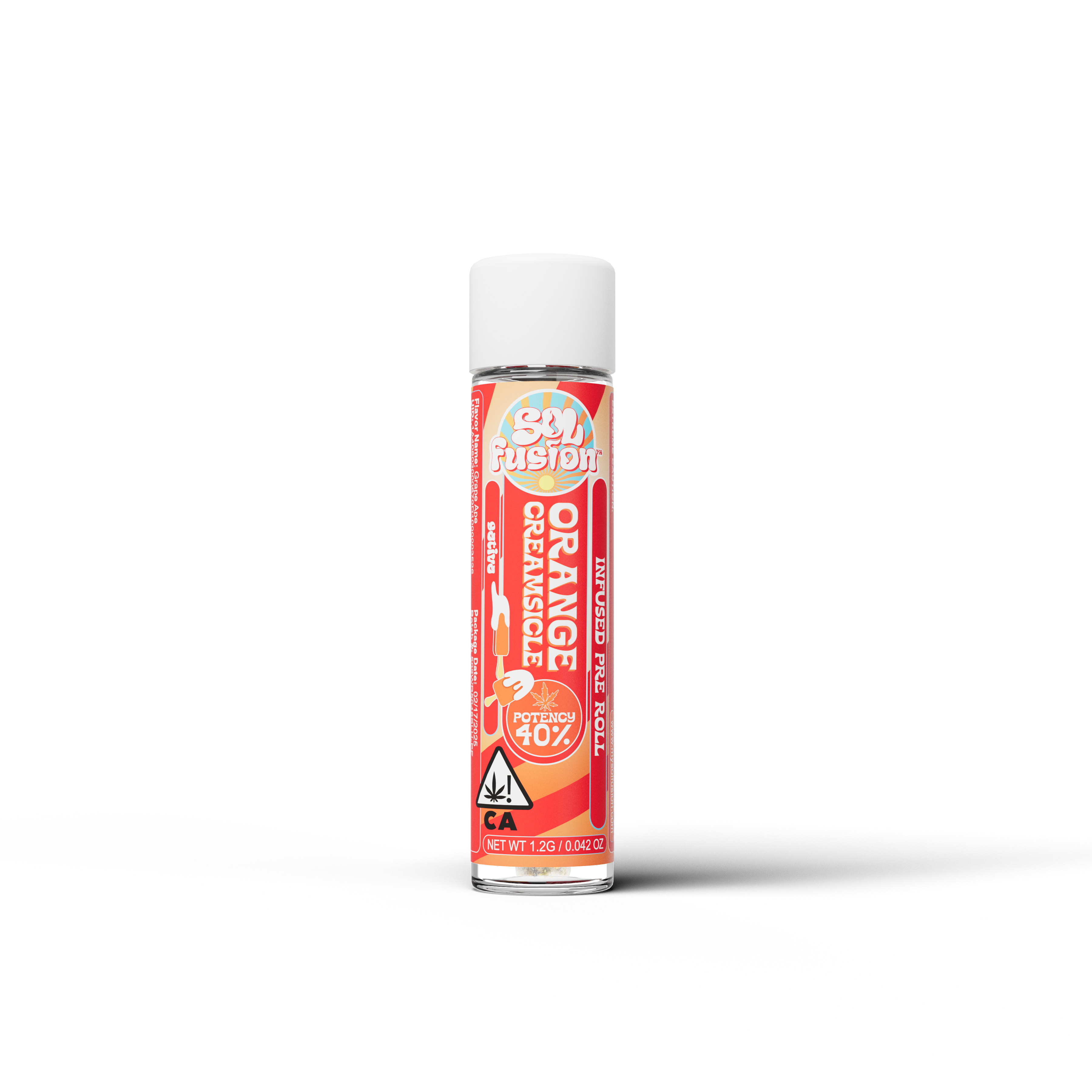 Photograph of product: Sol Fusion Orange Creamsicle Oui'd Infused Pre Roll, 1.2g