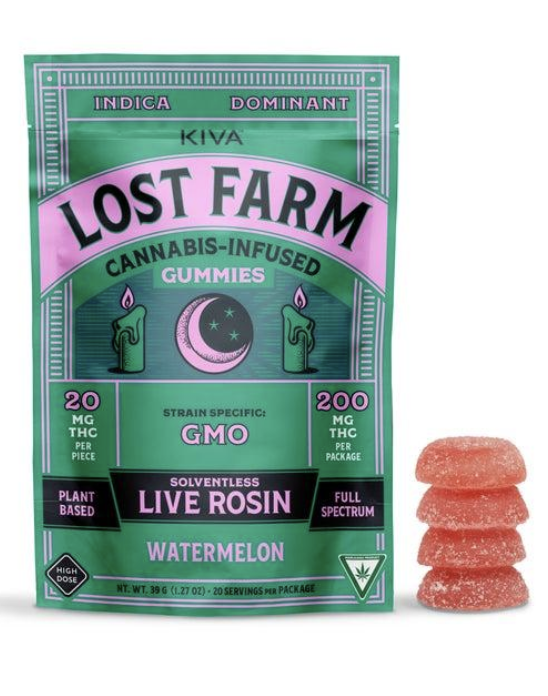 Photograph of product: Watermelon | 200MG Live Rosin Gummies
