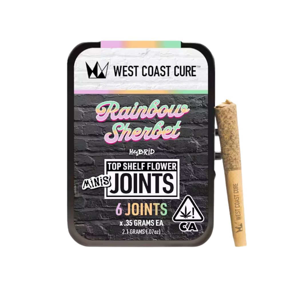 Photograph of product: RAINBOW SHERBERT .35G (6PK) - WEST COAST CURE