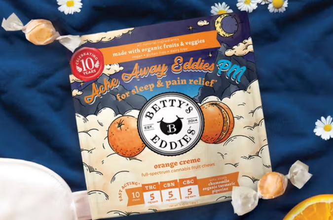 Photograph of product: Betty' Eddies | Orange Creme Ache Away | 5mg/2pk
