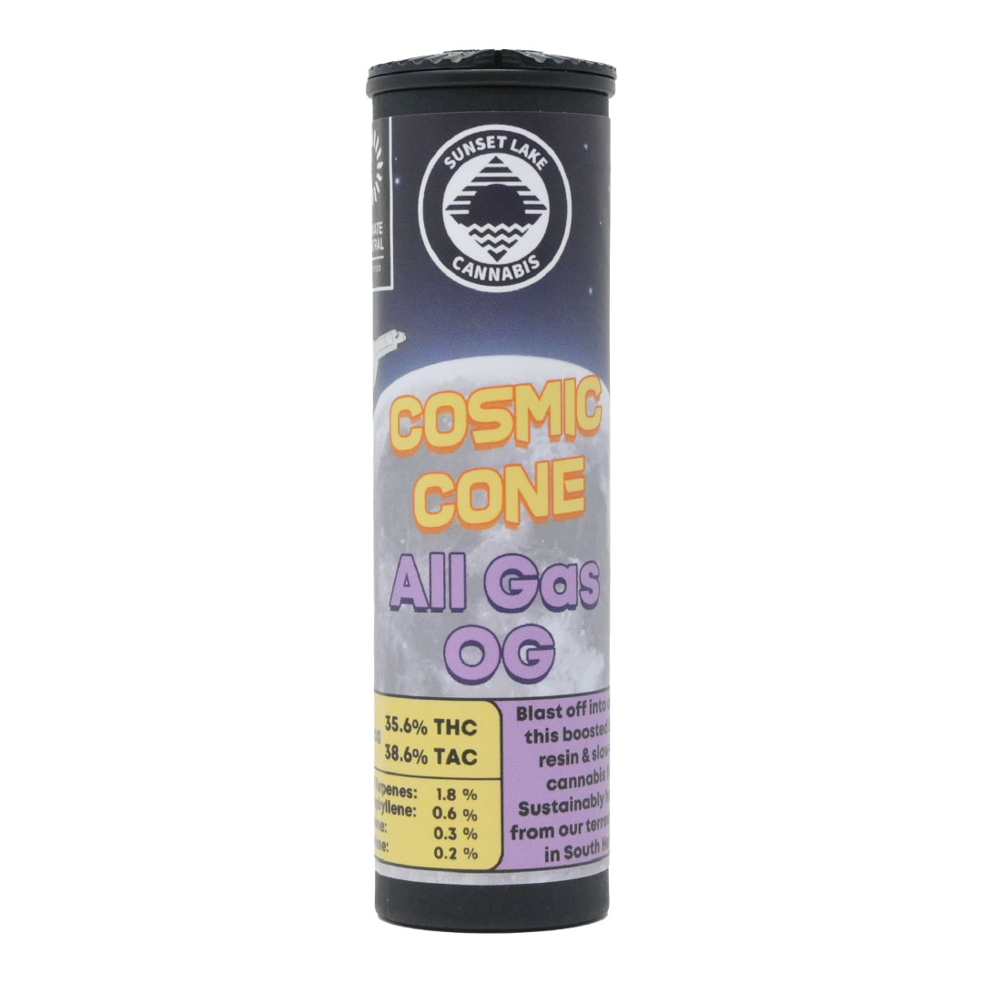 Photograph of product: Sunset Lake | Cosmic Cone - All Gas OG
