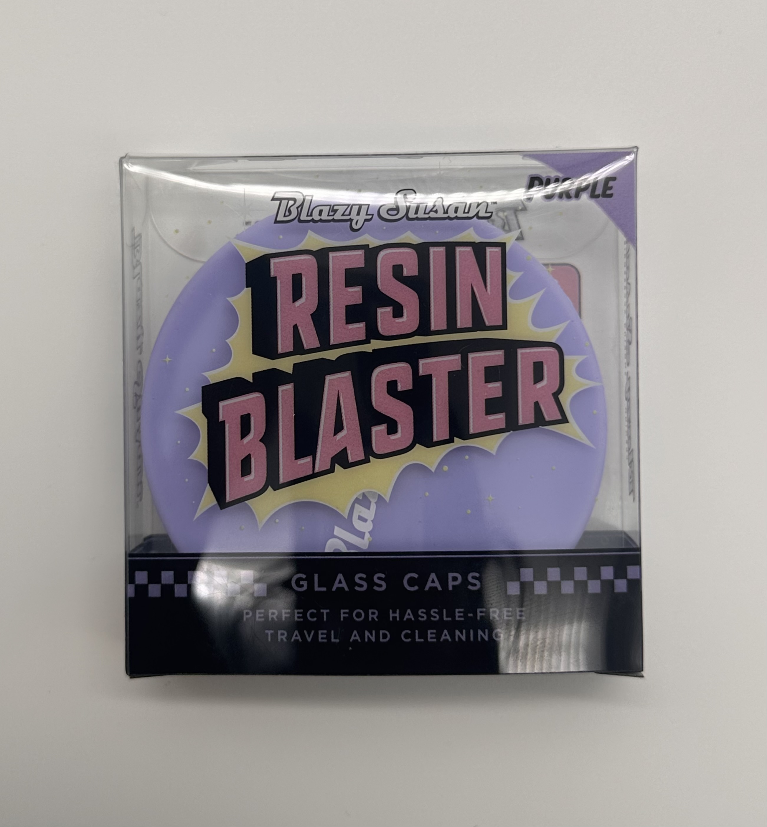 Photograph of product: Blazy Susan | Purple Cleaning & Travel Glass Caps Resin Blaster