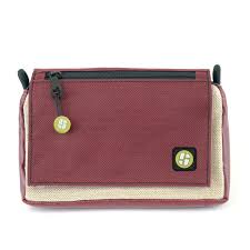 Photograph of product: StashLogix | Highland | Burgandy Locking Zipper Smell Proof Bag