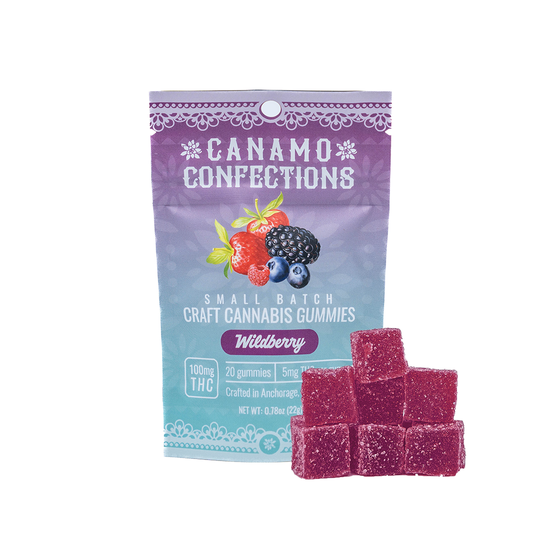 Photograph of product: Canamo Gummies 100mg - Wildberry