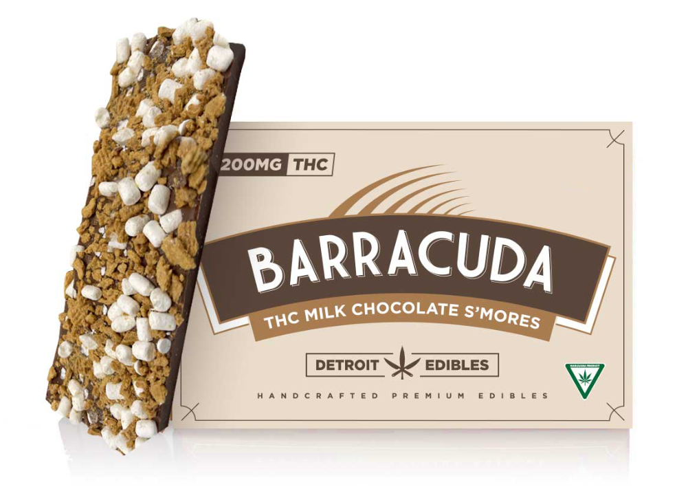 Photograph of product: BARRACUDA BAR - MILK CHOCOLATE SMORES - 200MG