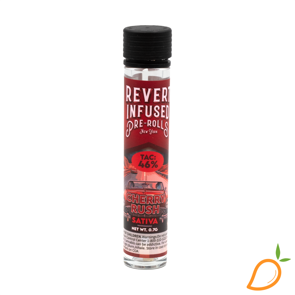 Photograph of product: 0.7g Cherry Rush Infused Preroll Revert