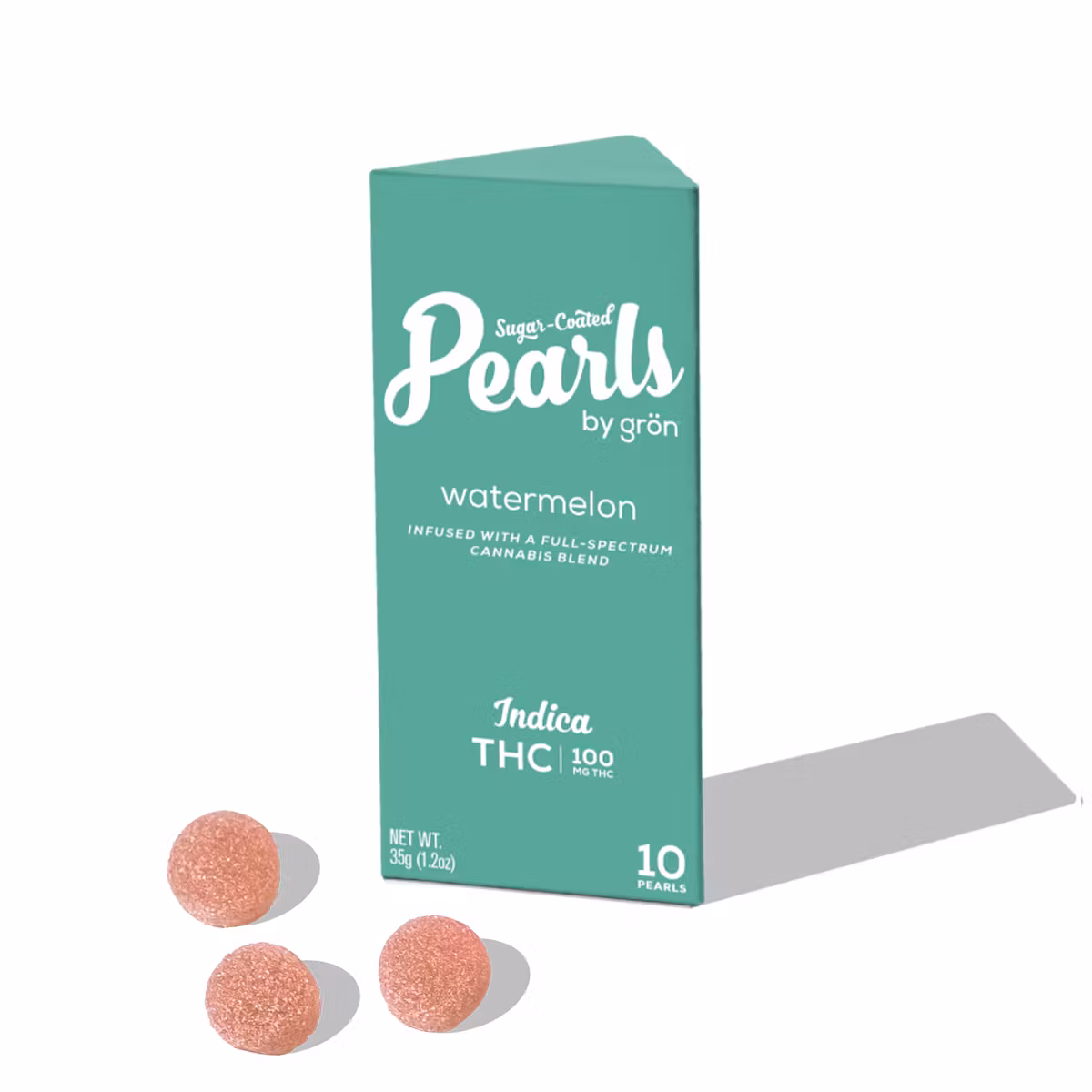 Photograph of product: Grn Pearls 10pk/100mg- Watermelon (TH-oui)